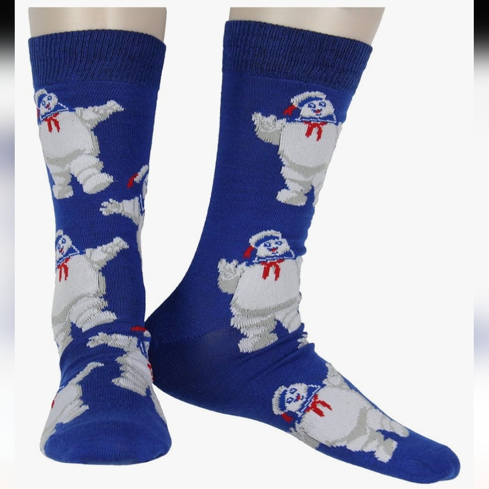 Ghostbusters Men's Stay-Puff Character Crew Socks
